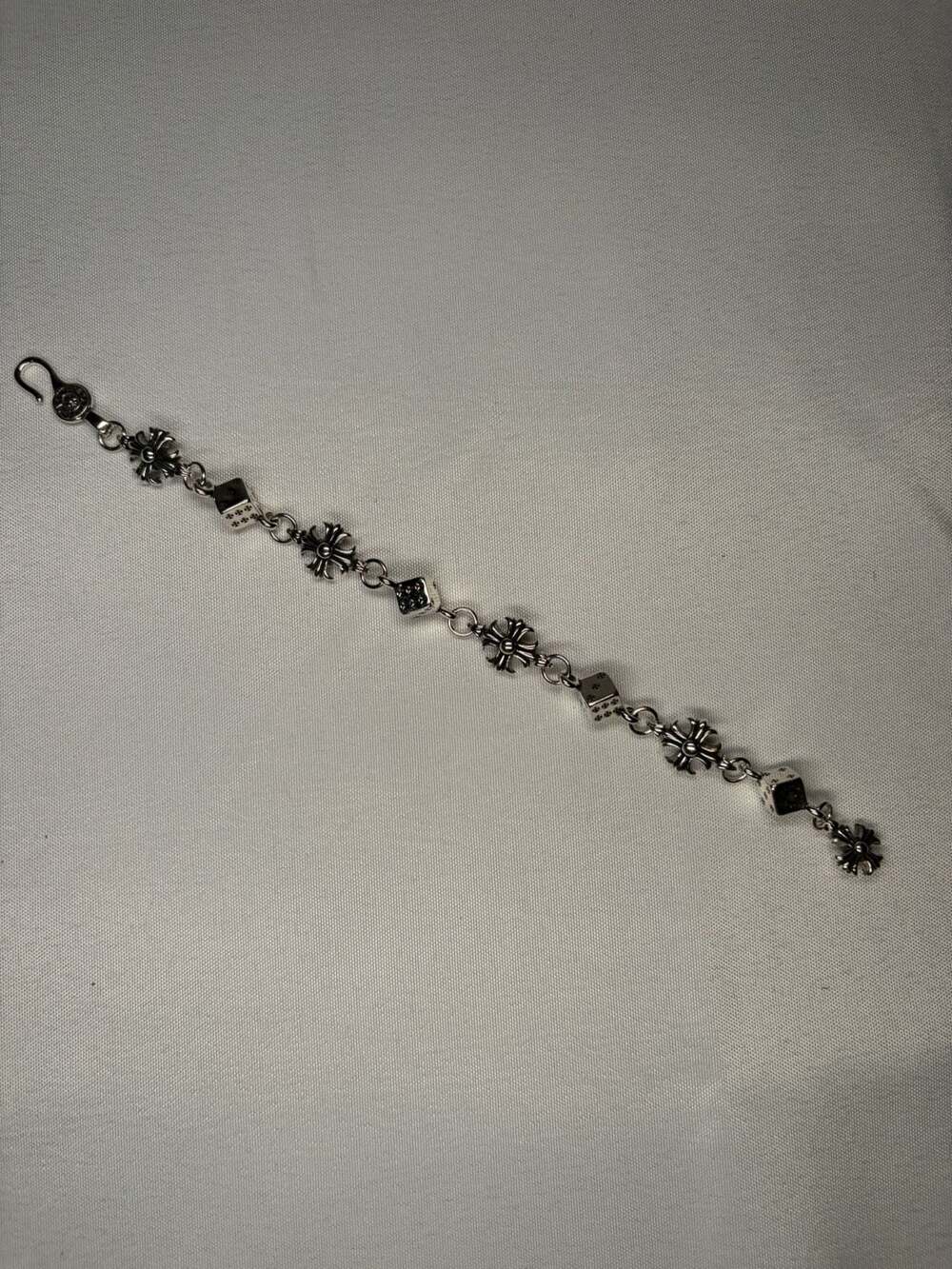Y2K Chrome Dice Bracelet L - Picture 4 of 5